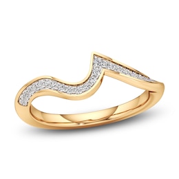 J'Lure Lab-Created Diamond Contour Wedding Band 1/6 ct tw 18K Yellow Gold