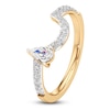 Thumbnail Image 4 of J'Lure Pear Step-Cut Lab-Created Diamond Contour Wedding Band 1/2 ct tw 18K Yellow Gold