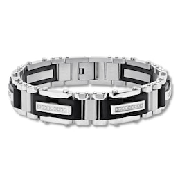 Men's Diamond Bracelet 3/8 ct tw Stainless Steel/Ion-Plating