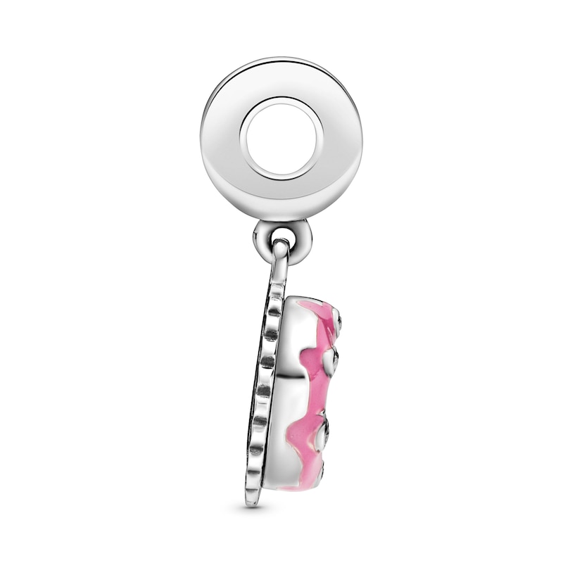 Main Image 3 of PANDORA Pink Birthday Cake Enamel Charm Sterling Silver