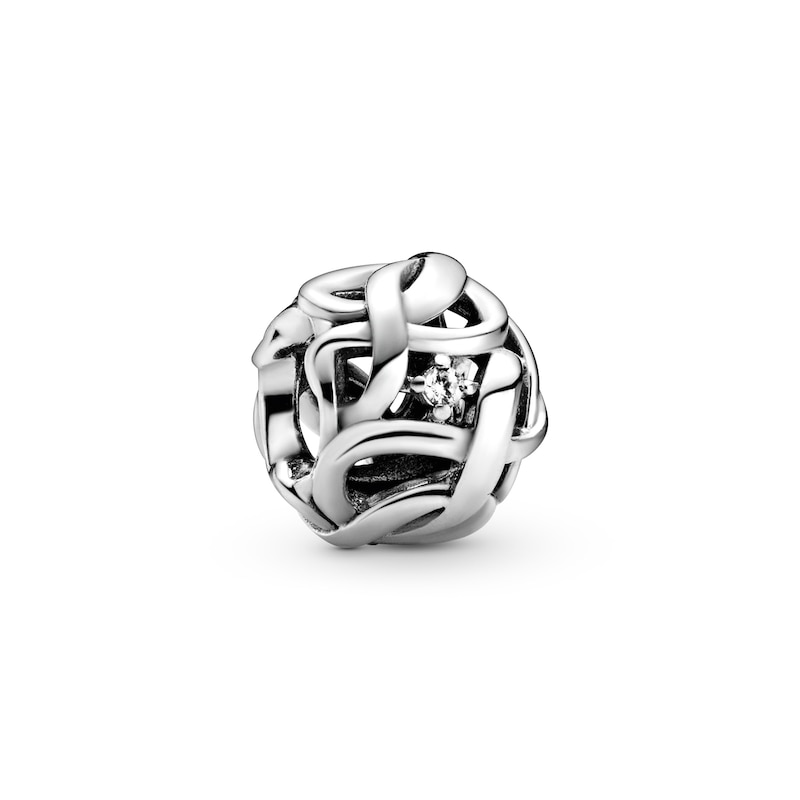 PANDORA Openwork Woven Infinity Charm Sterling Silver