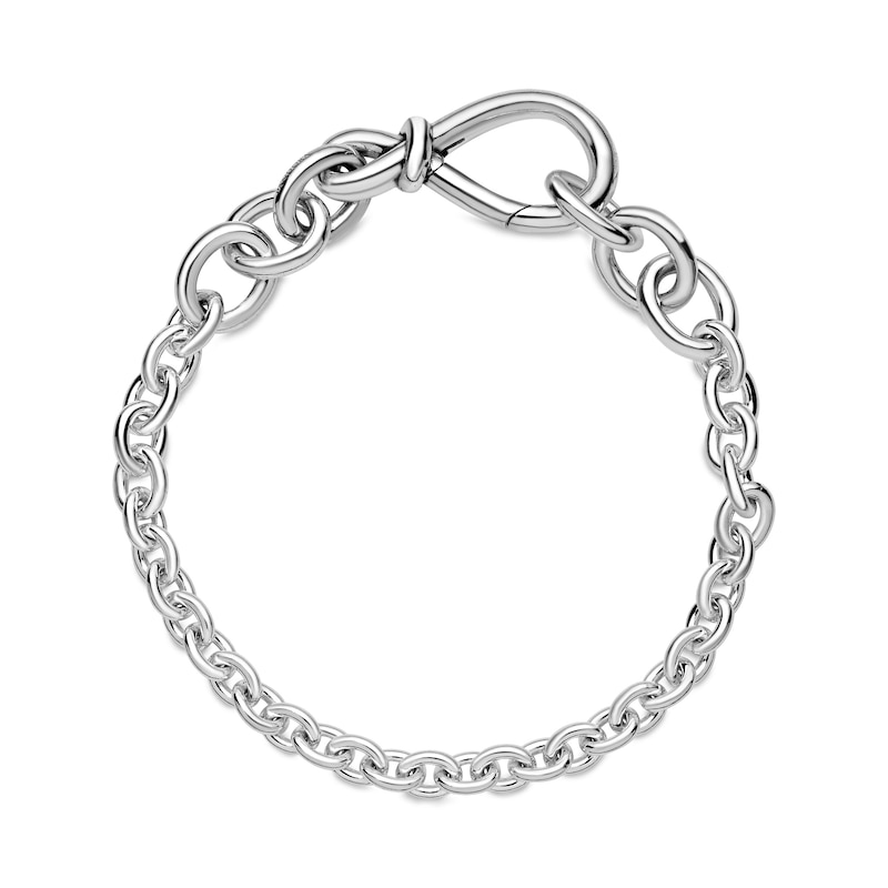 PANDORA Chunky Infinity Knot Bracelet Sterling Silver 7.1"