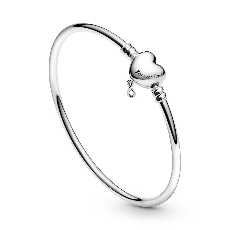 Main Image 3 of PANDORA Infinity Heart Bangle Sterling Silver 7.5&quot;