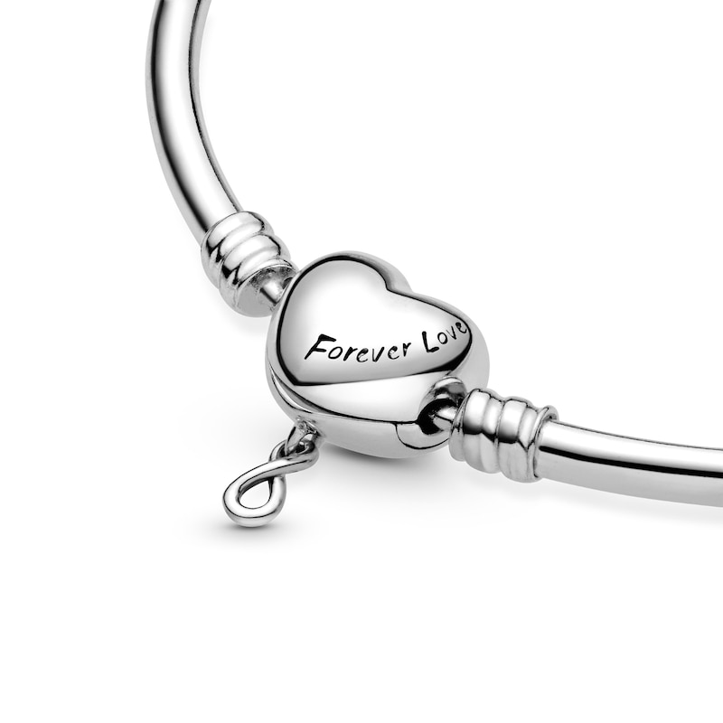 Main Image 4 of PANDORA Infinity Heart Bangle Sterling Silver 7.5&quot;