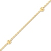 Thumbnail Image 2 of Beaded Station Bracelet 14K Yellow Gold 7.5&quot; Adj.