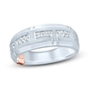 Thumbnail Image 1 of Pnina Tornai Committed To Love Men's Diamond Wedding Band 1/4 ct tw Round 14K White Gold