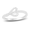 Thumbnail Image 0 of Diamond Heart Stack Ring 1/4 ct tw Round 10K White Gold