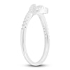 Thumbnail Image 2 of Diamond Heart Stack Ring 1/4 ct tw Round 10K White Gold