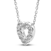 Thumbnail Image 2 of Certified Diamond Heart Necklace 1 ct tw 18K White Gold