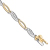 Thumbnail Image 2 of High-Polish Marquise Bracelet Diamond Accents 14K Two-Tone Gold 7.5&quot;