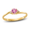 Thumbnail Image 1 of Natural Pink Sapphire Ring Diamond Accents 14K Yellow Gold