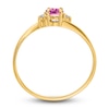 Thumbnail Image 2 of Natural Pink Sapphire Ring Diamond Accents 14K Yellow Gold