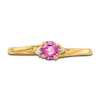 Thumbnail Image 3 of Natural Pink Sapphire Ring Diamond Accents 14K Yellow Gold