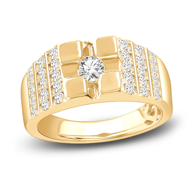 Men's Diamond Ring 1 ct tw Round 14K Yellow Gold | Jared