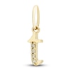 Thumbnail Image 2 of Initial T Necklace Charm Diamond Accents 10K Yellow Gold