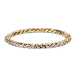 7 Bangle Bracelet 14K Yellow Gold 8