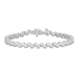 Diamond Tennis Bracelet 5 ct tw Round 14K White Gold 7&quot;