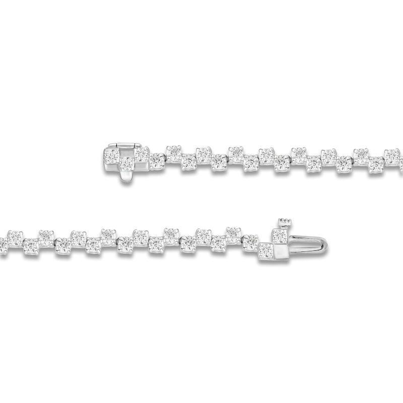 Main Image 3 of Diamond Tennis Bracelet 5 ct tw Round 14K White Gold 7&quot;