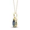 Thumbnail Image 1 of Natural London Blue Topaz & Diamond Accent Necklace 14K Yellow Gold