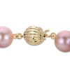 Thumbnail Image 2 of Pink Freshwater Cultured Pearl Bracelet 14K Yellow Gold 8&quot;