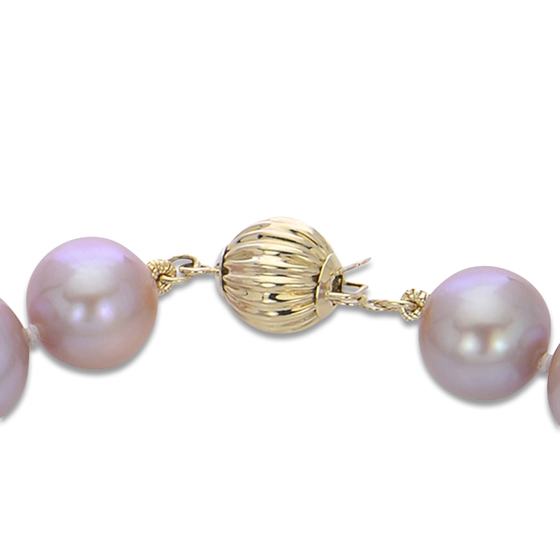 Main Image 2 of Pink Freshwater Cultured Pearl Necklace 14K Yellow Gold 18&quot;