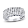 Thumbnail Image 1 of Natural Sapphire & Diamond Multi-Row Wedding Band 1-1/2 ct tw 14K White Gold