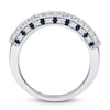 Thumbnail Image 2 of Natural Sapphire & Diamond Multi-Row Wedding Band 1-1/2 ct tw 14K White Gold