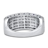 Thumbnail Image 3 of Natural Sapphire & Diamond Multi-Row Wedding Band 1-1/2 ct tw 14K White Gold