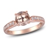 Thumbnail Image 2 of Natural Morganite & Diamond Engagement Ring 1/5 ct tw 14K Rose Gold