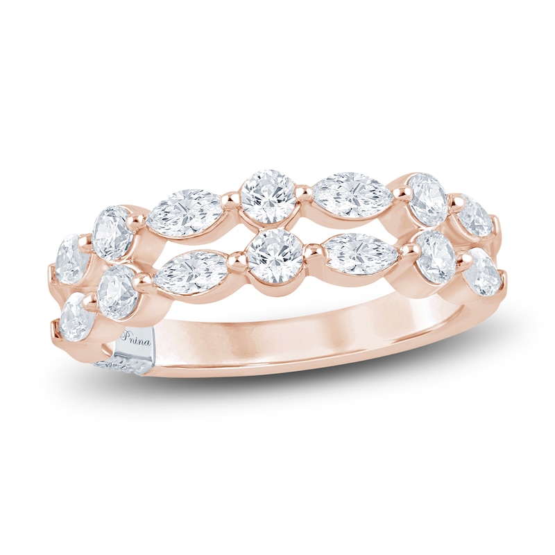 Main Image 1 of Pnina Tornai Round & Marquise-Cut Diamond Wedding Band 1 ct tw 14K Rose Gold