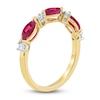 Thumbnail Image 2 of Marquise-Cut Natural Ruby & Diamond Ring 1/8 ct tw 14K Yellow Gold