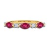 Thumbnail Image 3 of Marquise-Cut Natural Ruby & Diamond Ring 1/8 ct tw 14K Yellow Gold