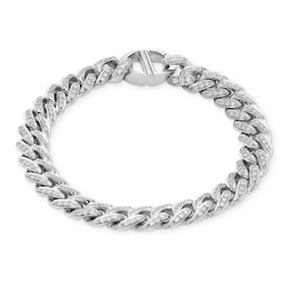 Sterling Silver Men's Bracelet Chain style 8 inches long heavy duty 49.8  grams