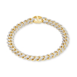 Alessi Domenico Diamond Bracelet 1-1/4 ct tw 18K Yellow Gold 8&quot;