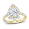 Thumbnail Image 1 of Pnina Tornai Lab-Created Diamond Pear-Shaped Halo Engagement Ring 2-1/2 ct tw 14K Yellow Gold