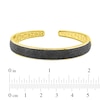 Thumbnail Image 1 of Men's Black Diamond Cuff Bangle Bracelet 2-3/4 ct tw 10K Yellow Gold