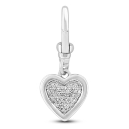 Charm'd by Lulu Frost Diamond Heart of Hearts Charm 1/10 ct tw 10K White Gold