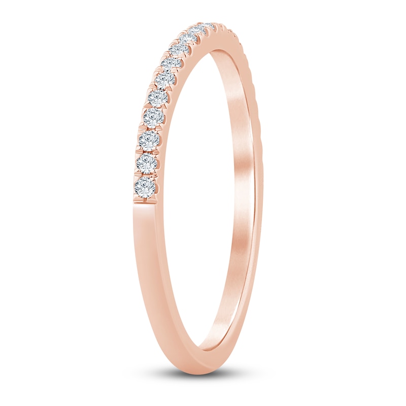 Main Image 2 of Diamond Contour Anniversary Ring 1/6 ct tw 14K Rose Gold