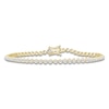 Thumbnail Image 1 of Men's Lab-Created Diamond Tennis Bracelet 2-1/4 ct tw 14K Yellow Gold 8&quot;