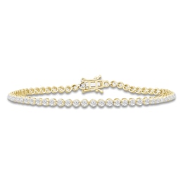 Men's Lab-Created Diamond Tennis Bracelet 2-1/4 ct tw 14K Yellow Gold 8"