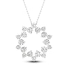 Thumbnail Image 1 of Brilliant Moments Diamond Wreath Necklace 1 ct tw 14K White Gold 18&quot;