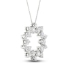 Thumbnail Image 3 of Brilliant Moments Diamond Wreath Necklace 1 ct tw 14K White Gold 18&quot;