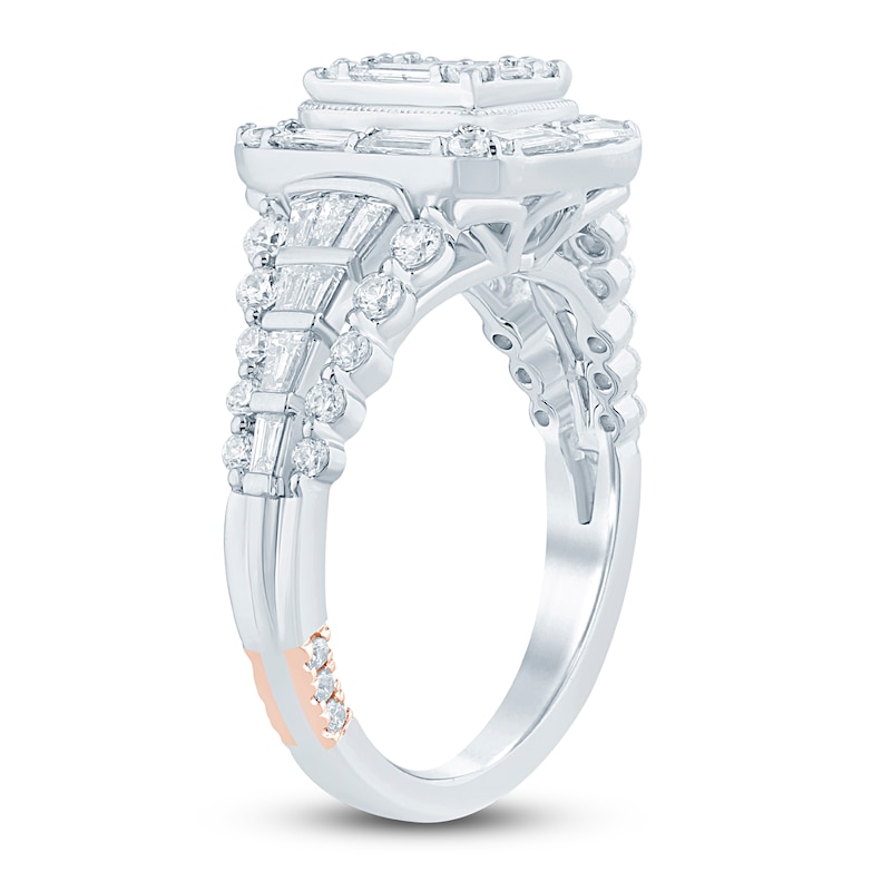 Pnina Tornai Baguette & Round-Cut Multi-Diamond Engagement Ring 1-3/8 ct tw 14K White Gold