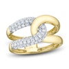 Thumbnail Image 1 of Shy Creation Diamond Puffed Link Ring 5/8 ct tw 14K Two-Tone Gold SC55025746