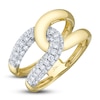 Thumbnail Image 2 of Shy Creation Diamond Puffed Link Ring 5/8 ct tw 14K Two-Tone Gold SC55025746