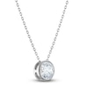 Thumbnail Image 2 of Certified Round-Cut Diamond Bezel-Set Solitaire Necklace 1-1/2 ct tw 14K White Gold 18&quot; (I1/I)