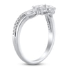 Thumbnail Image 1 of Certified Diamond Marquise & Round-Cut Contour Ring 5/8 ct tw 14K White Gold