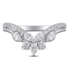 Thumbnail Image 2 of Certified Diamond Marquise & Round-Cut Contour Ring 5/8 ct tw 14K White Gold