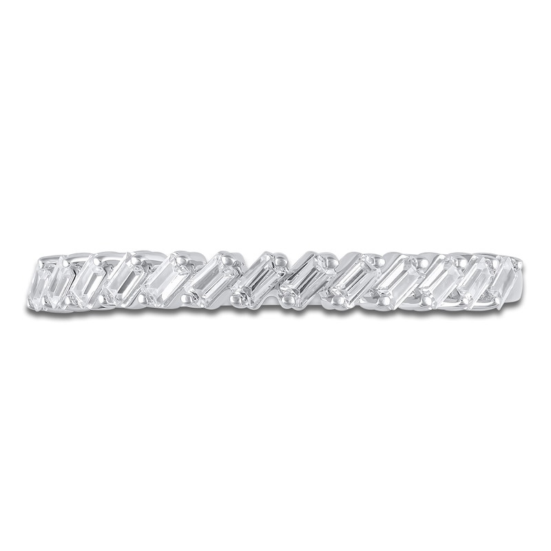 Certified Diamond Baguette-Cut Anniversary Ring 1/4 ct tw 14K White Gold