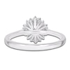 Thumbnail Image 4 of Baguette & Round-Cut Multi-Diamond Starburst Halo Promise Ring 1/3 ct tw 10K White Gold